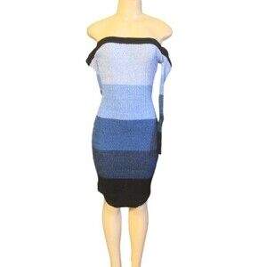 Blue Bodycon Sweaterdress L